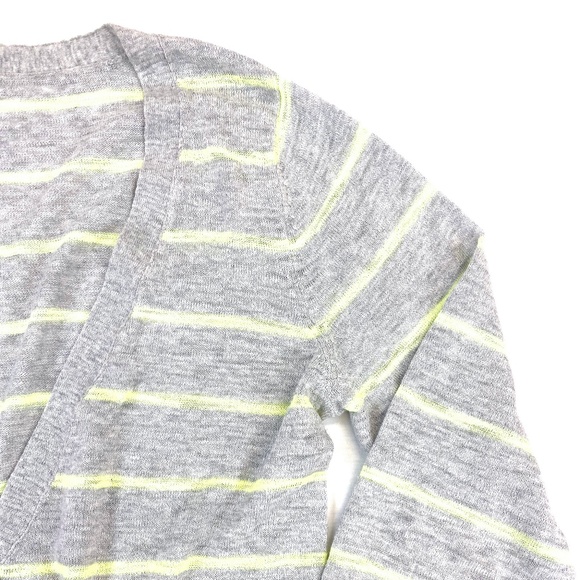DON'T NEED A BOYFRIEND Lime Stripe Cardigan | XL - Picture 2 of 3